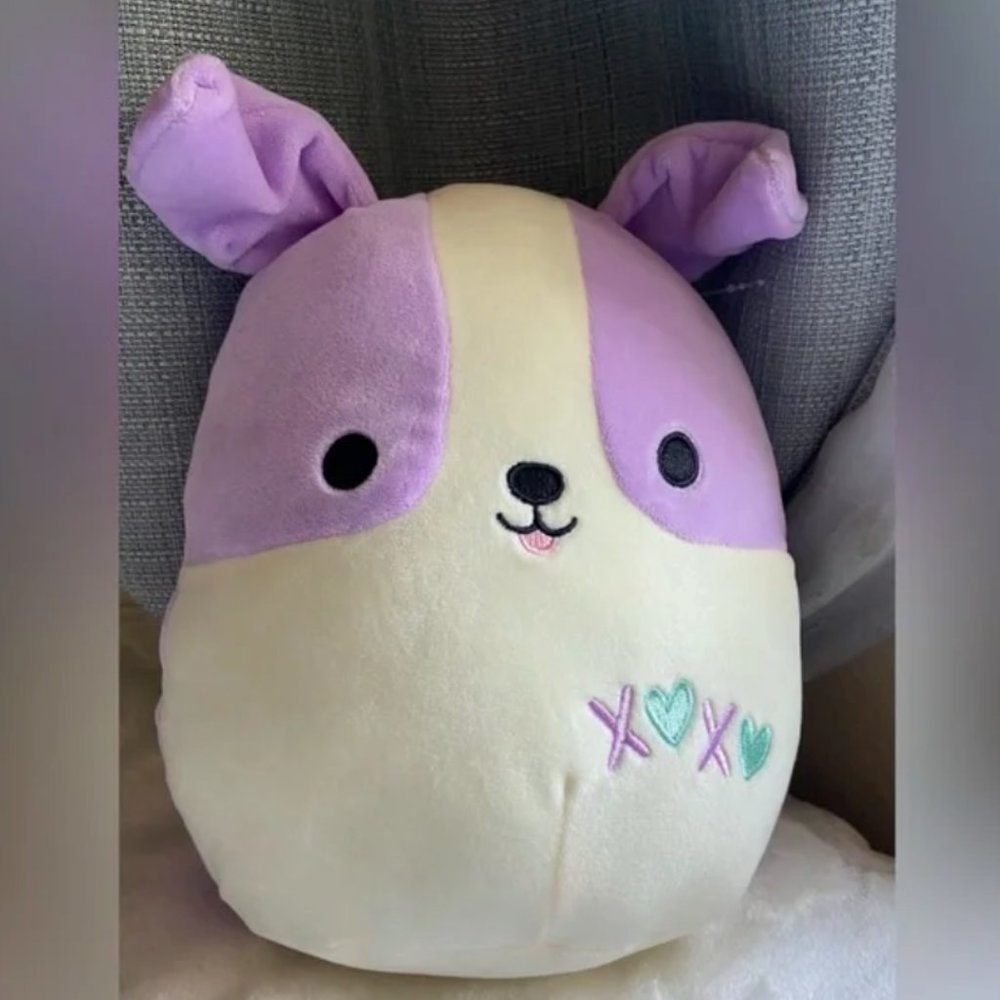 NWT RHEYA the Purple Corgi Dog 10" Squishmallow